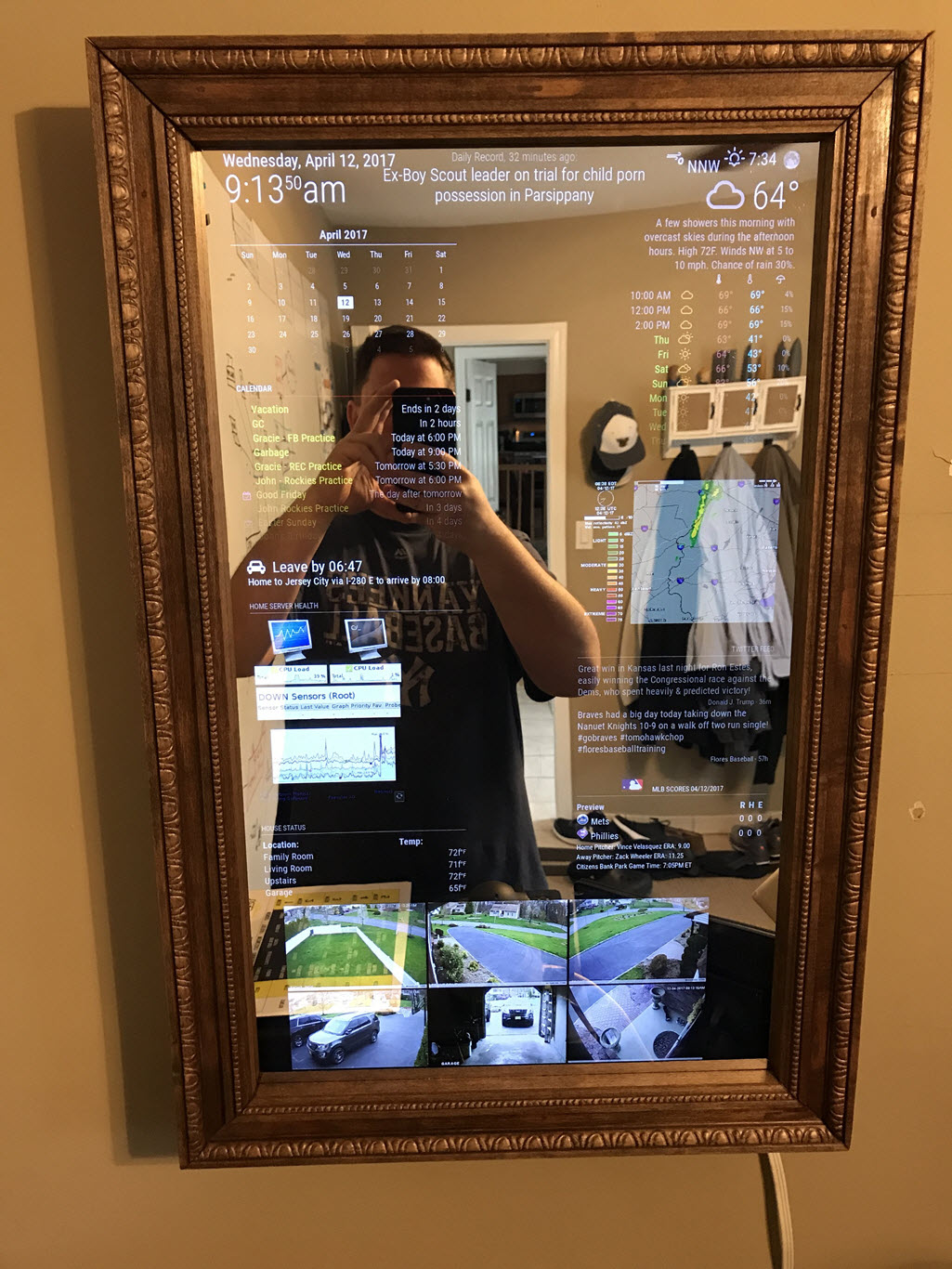 27" custom framed magic mirror fun to get done