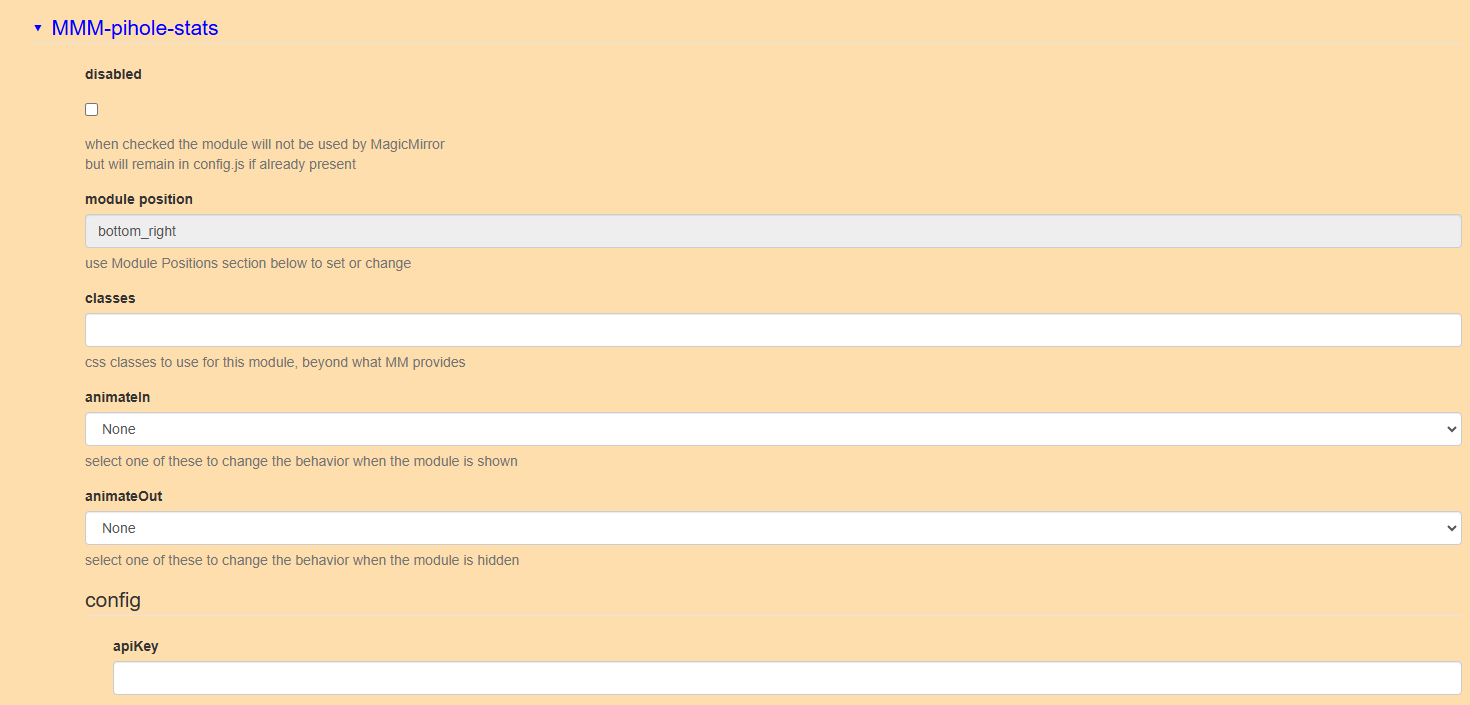 MMM-pilehole-stats Config page.png